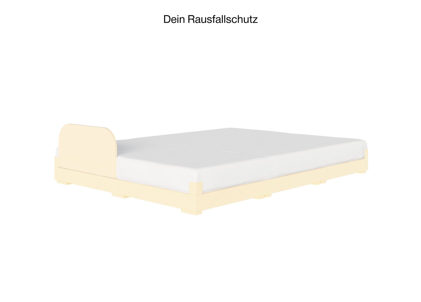 PALU Bett in buttergelb