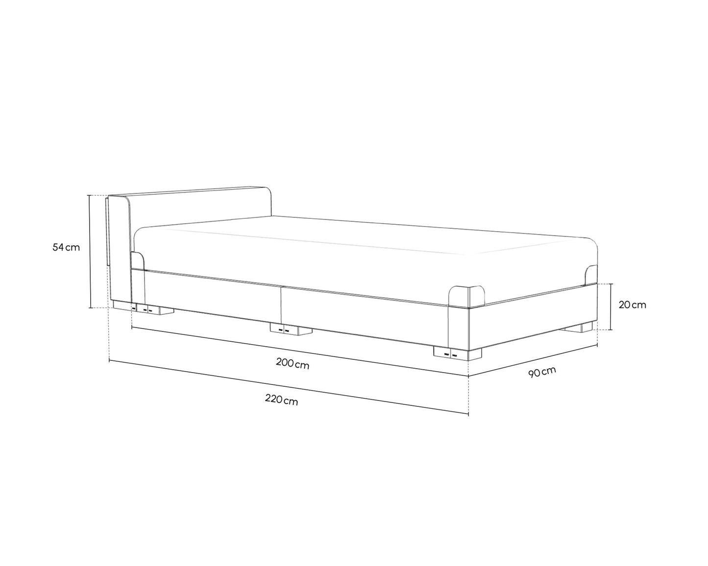 PALU Familienbett Komfort-Set 90 x 200 cm